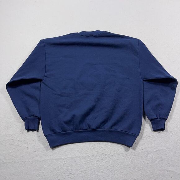 Vintage Sweatshirt Adult‎ XL Blue Nautical Embroidered Pullover USA Made 80s - Picture 9 of 10